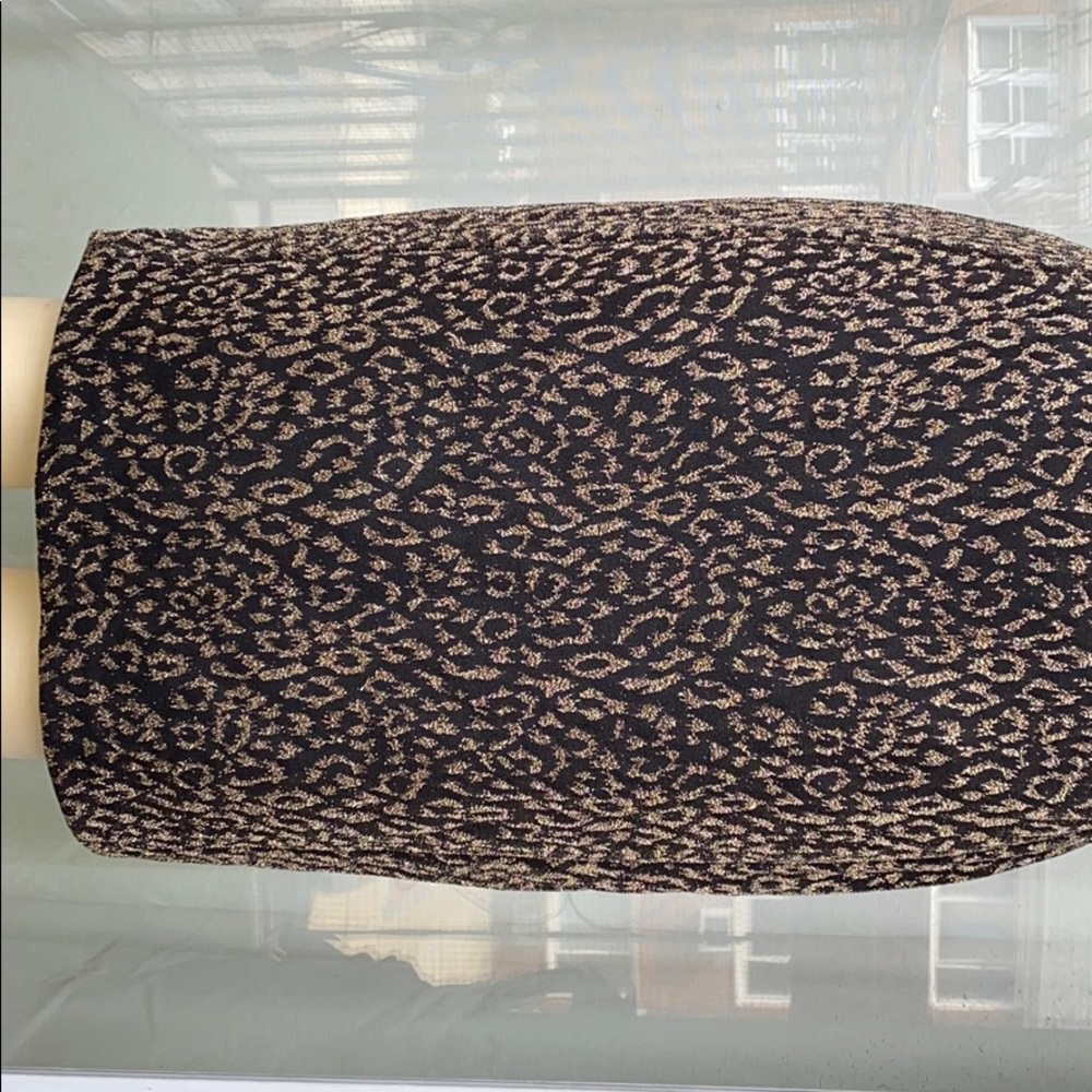 Calvin Klein Gold Leopard Sheath Dress - Picture 3 of 5